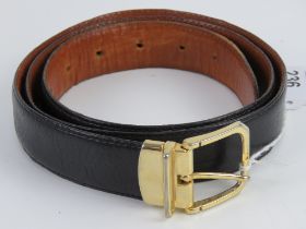 An Austin Reed double sided black leather and tan leather belt approx size 37-42".