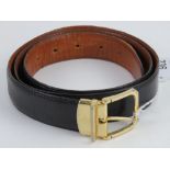 An Austin Reed double sided black leather and tan leather belt approx size 37-42".