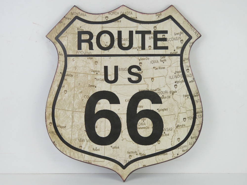 A contemporary Route 66 sign.