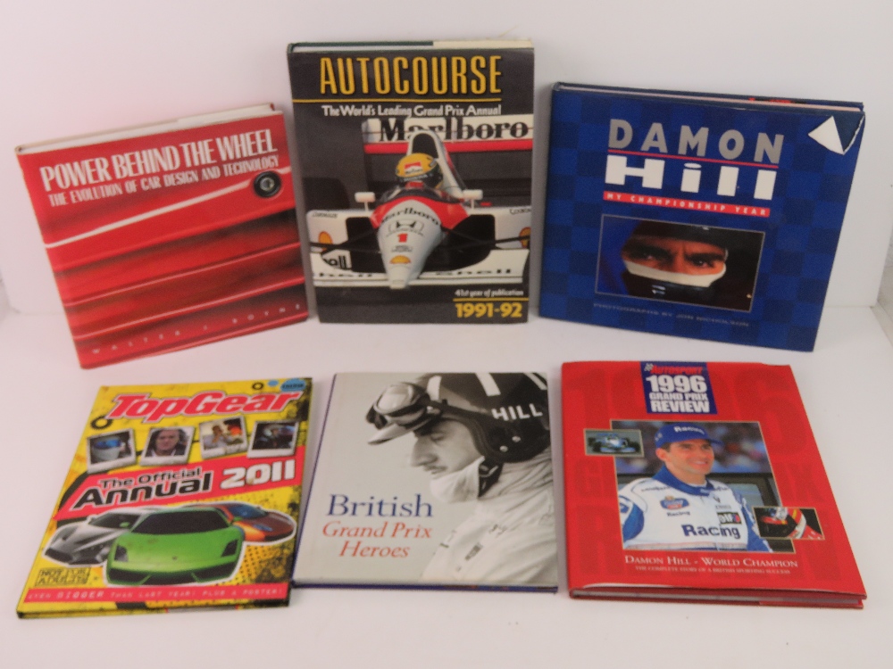 F1 and motoring themed books.