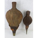 Two sets of Fire bellows largest 57cm in length.