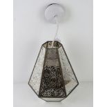 A glass lamp shade 28cm high,.