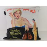 A large Marilyn Monroe themed cushion 'The Seven Year Itch' approx 50 x 50cm