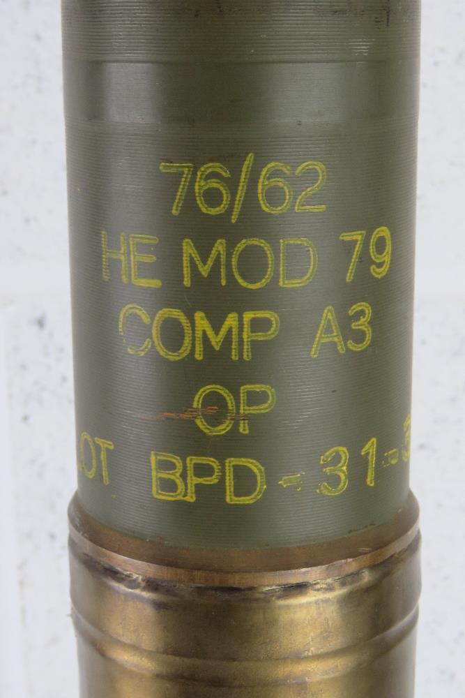 An inert 76/62 HE MOD 79 shell, fuze uns - Image 2 of 6