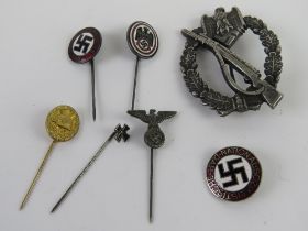 A WWII German Infantry Assault badge tog