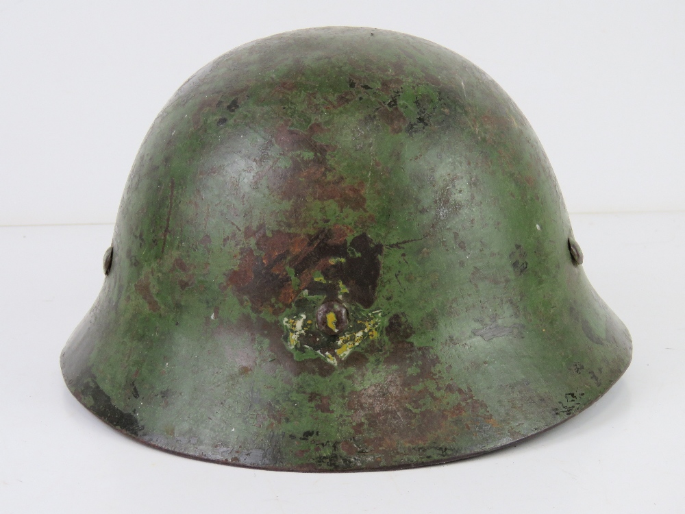 A WWII Japanese Pacific Marine helmet. - Image 2 of 6