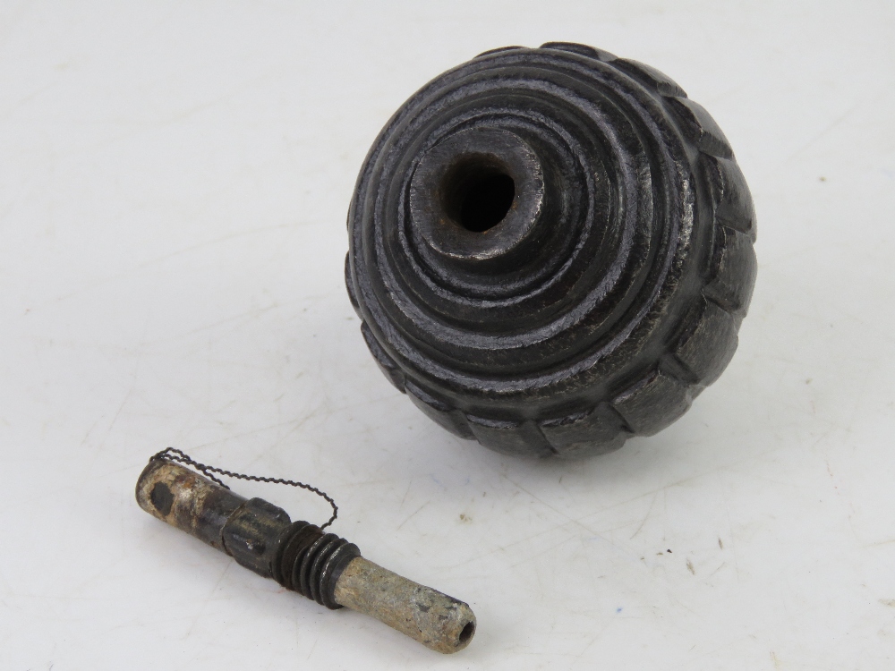 An inert WWI German Kugel grenade. - Image 2 of 3