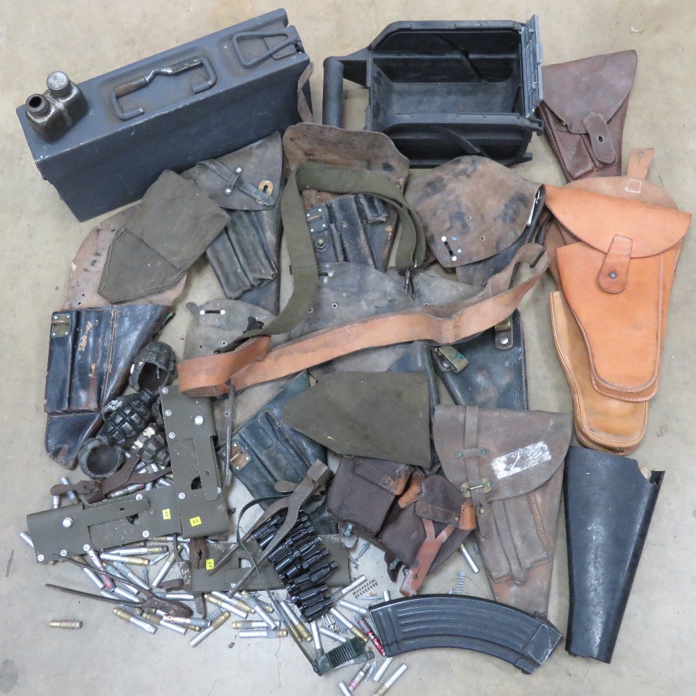 A quantity of assorted militaria inc MG4