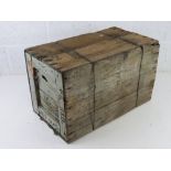 A WWII .303 Bren magazine crate with twe