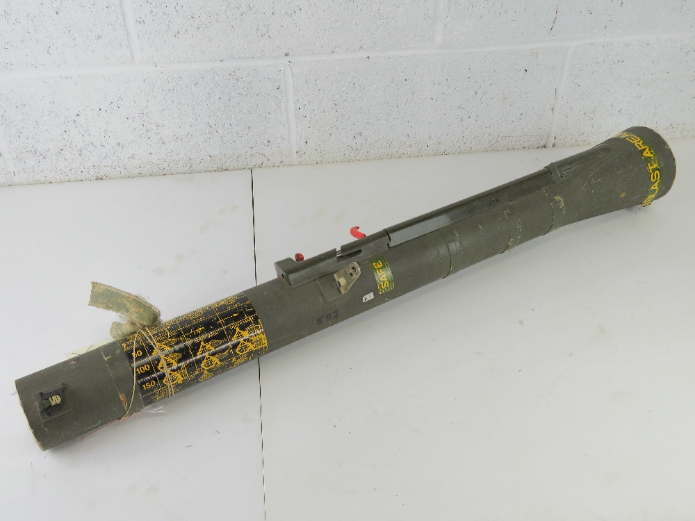 A deactivated Miniman 74mm Rocket Launch