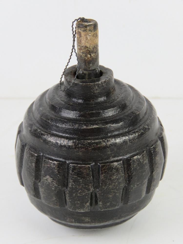 An inert WWI German Kugel grenade.