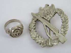 A WWII German Infantry Assault badge wit