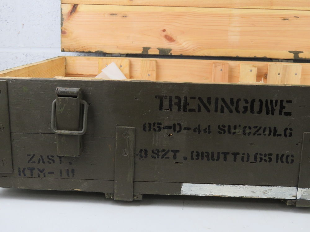 An 85mm T34 round wooden transit box wit - Image 4 of 6