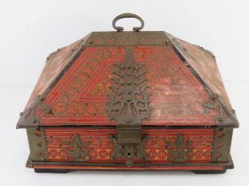An Antique Asian transport box, handmade