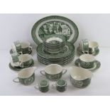 The Royal China Company, Sebring, Ohio; an American made dinner and tea service in green and