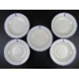 A US Navy officer's mess dish made by Shenango China Newcastle PA. Together with a set of four US