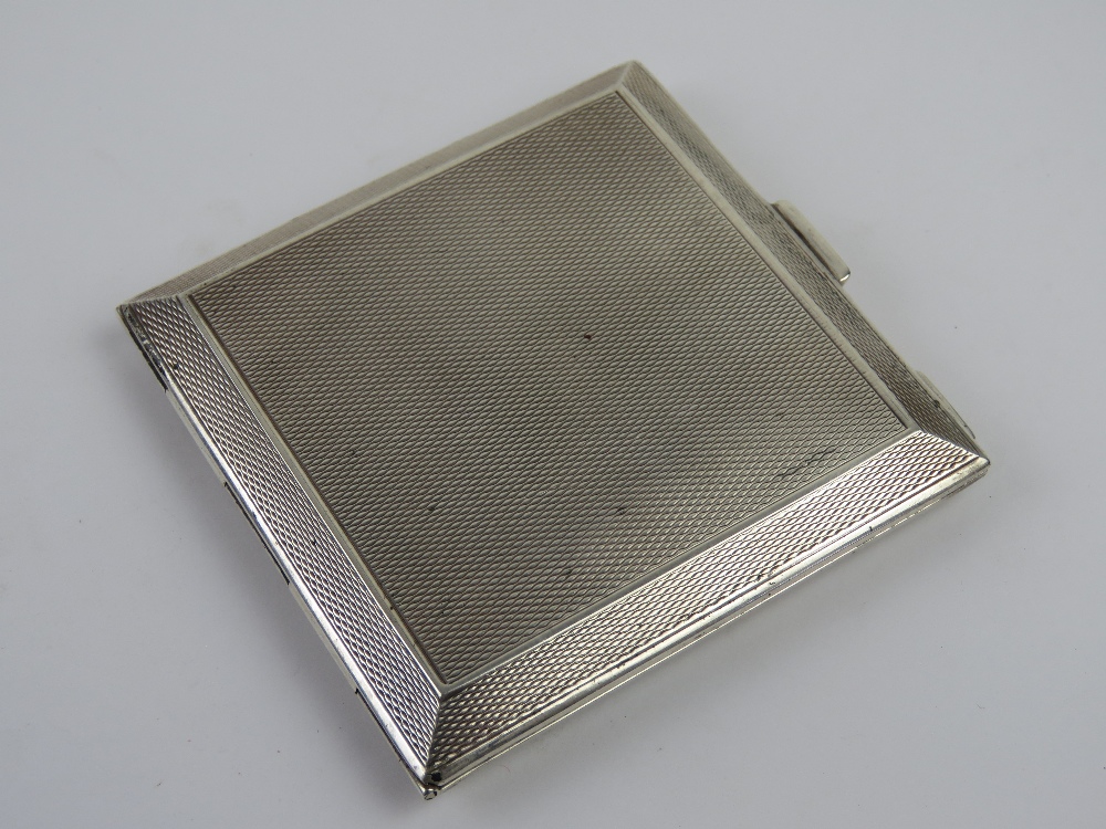 A Henry Clifford Davis of Birmingham 1949 enamel and silver Art Deco compact. - Image 2 of 3