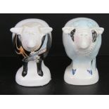 A pair of Royal themed Carlton Ware cartoon figurines designed by Malcolm Gooding 1984 being the