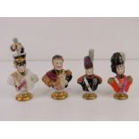 Rudolph Kammer Volkstedt; a set of four porcelain military figures comprising Junot, Officer 1846,