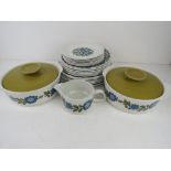 A J&G Meakin part dinner service c1960-70s including two tureens, sauce boat, dinner plates, etc.