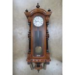 A fine Viennese regulator wall clock,