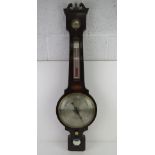 An Edwardian three glass 'banjo' barometer marked for Frankham 12 Wilson Street London. Having