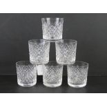 A set of six Waterford lead crystal tumblers.