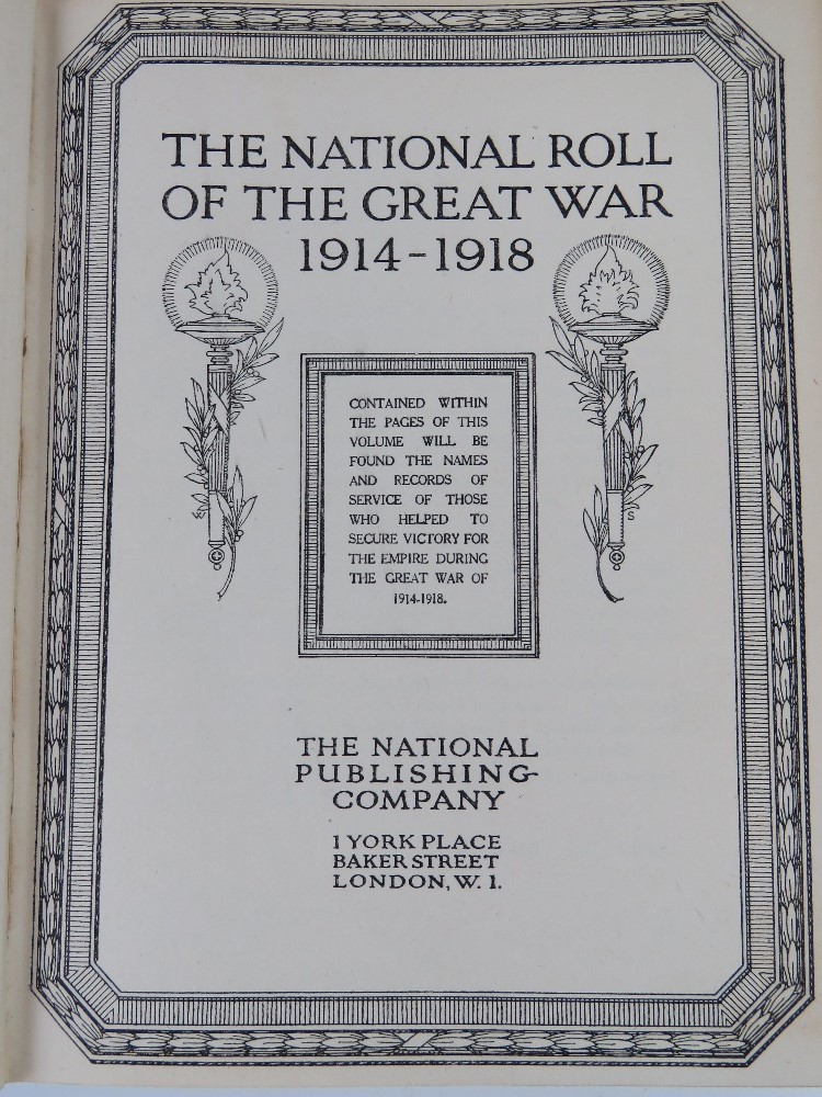 Book; The National Roll of the Great War 1914-1918. - Image 2 of 3