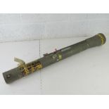 A deactivated Miniman 74mm Rocket Launcher having inert rocket inside,