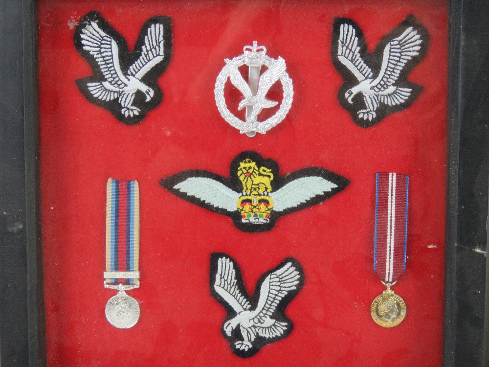 WWII Medals in framed box; 1939-1945 Star with original ribbon, War Medal with original ribbon. - Image 3 of 4