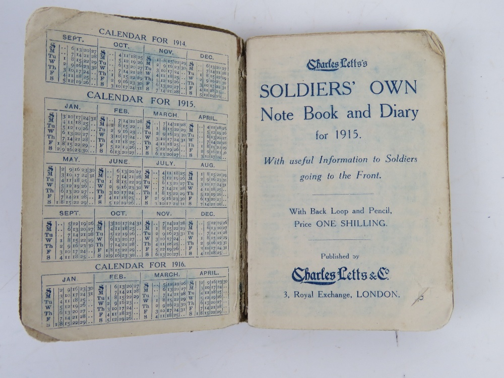 A pocket diary from 1915 from Bert Clarkson. - Image 2 of 3