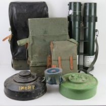 A quantity of inert militaria inc USM131 training mine, YM-3 inert mine,