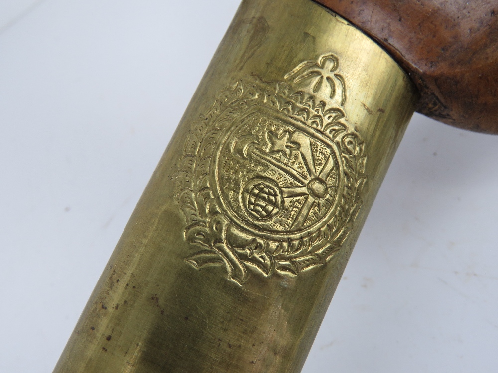 A Kris knife with scabbard having hand carved handle set with stones. - Image 3 of 4