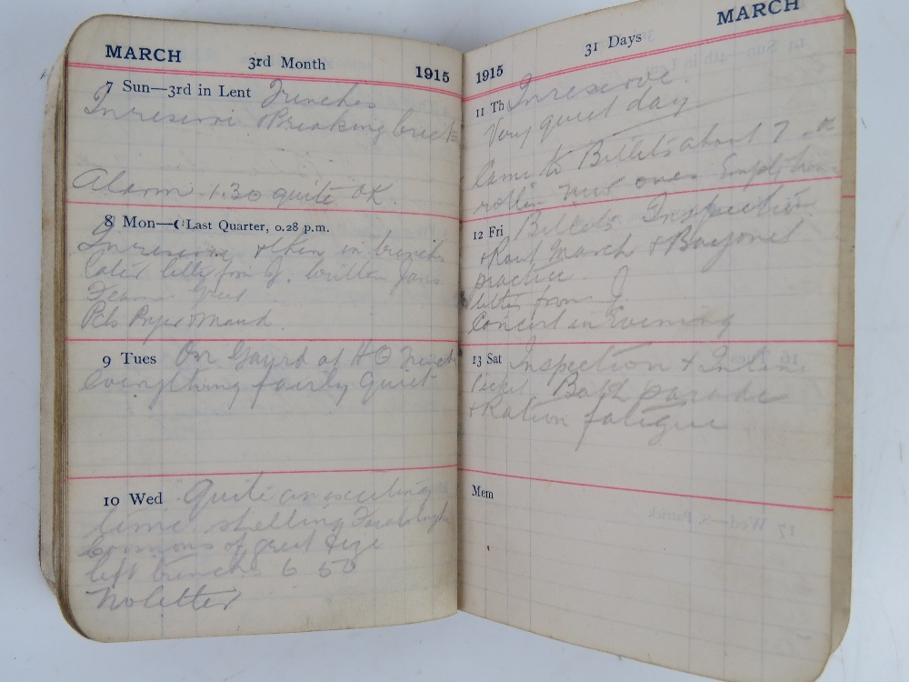 A pocket diary from 1915 from Bert Clarkson. - Image 3 of 3