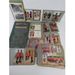 A large quantity of assorted mostly military themed photographs, cards and drawings,