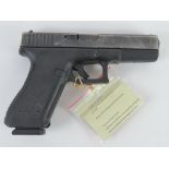 A deactivated Glock 17 9mm Second Generation Pistol. Latest EU spec, with certificate.