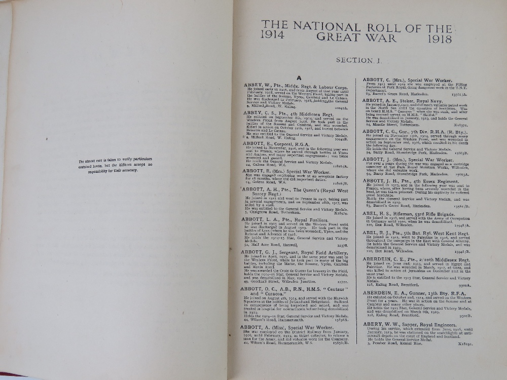 Book; The National Roll of the Great War 1914-1918. - Image 3 of 3
