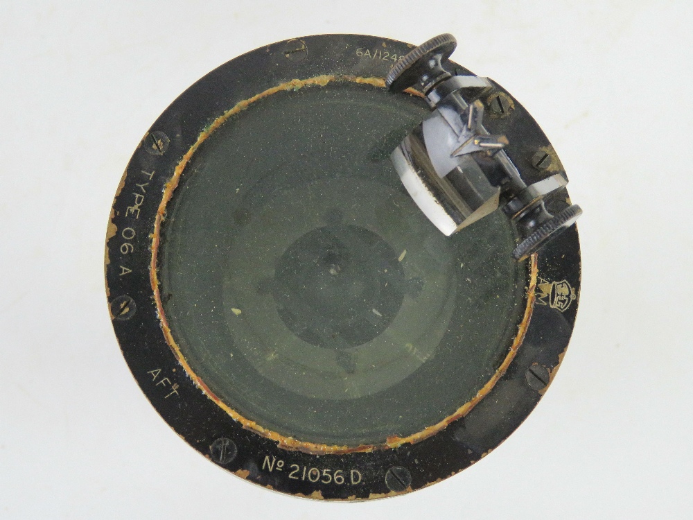 A WWII Type 06A hand bearing compass in box, the box bearing original paint and stencilling, - Image 2 of 4