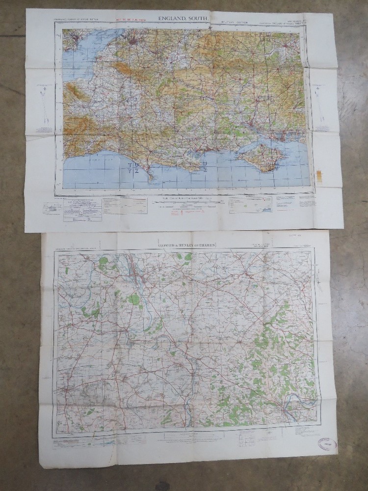 A military edition 'Not To Be Published' cloth backed map from 1945.