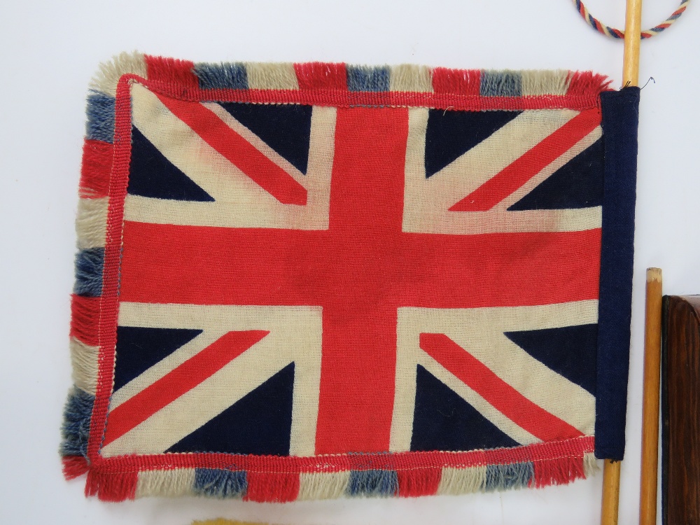 A pair of vintage tabletop desk flags being The Royal British Legion and the Union Flag. - Image 4 of 4