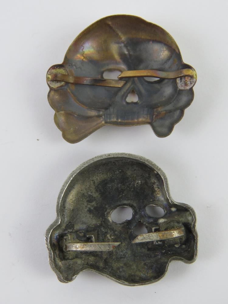 Three reproduction WWII badges inc SS and Totenkopf. - Image 3 of 4