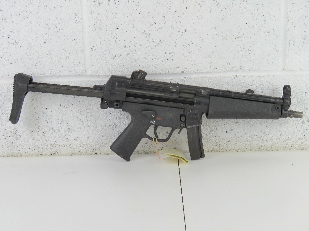 A deactivated HK MP5A3 9mm Sub Machine Gun. German Heckler and Koch manufacture.