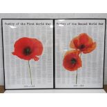 Two framed posters being WWI and WWII poems.