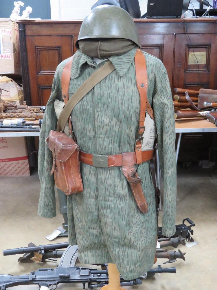 A Czech soldiers uniform on mannequin.