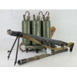 A deactivated LPO-50 Flame Thrower having connector hose and tanks. With certificate.