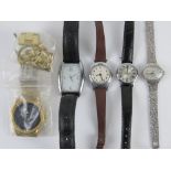A quantity of wristwatches including Seiko strap and parts, Timex, Limit, etc.