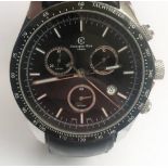 A superb Christopher Ward black dial gentleman's Tachymeter wrist watch.