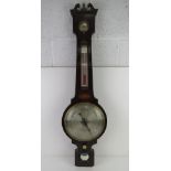 An Edwardian three glass 'banjo' barometer marked for Frankham 12 Wilson Street London.