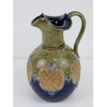 A Lambeth type Royal Doulton 8294 pattern art pottery jug,