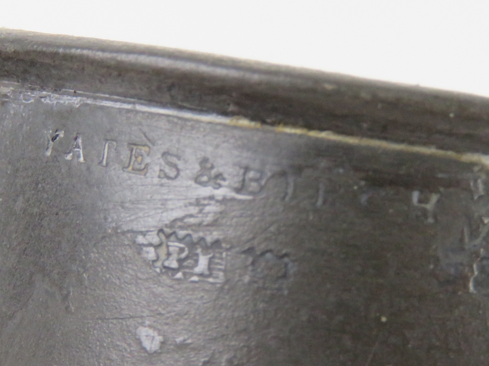 A Pewter teapot and 2 pewter tankards one marked for Yates and Birch with VR cypher and further - Image 4 of 4